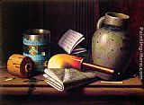 Michael Pacher Paintings - Still Life with Three Castles Tobacco by William Michael Harnett